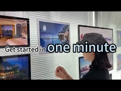 Display di finestra montato a parete Illuminazione a led Cornici di immagine Casella di luce a cristallo rettangolare