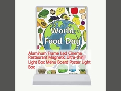 Quadro in alluminio Led Cinema Ristorante Magnetico Ultra-sottile Light Box Menu Board Cartellone Light Box