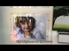 OEM Ultra-sottile appeso acrilico cristallo LED pubblicità Light Box