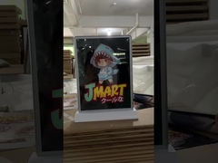 Display di scrivania wireless ricaricabile a doppio lato Light Box pubblicitario