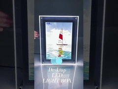 Quadro di cristallo trasparente foto tavolo illuminazione standed menu a4 led frame