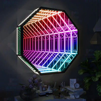 comprare Home Bar LED Neon Sign Specchio Sfondo Parete Decorativo Infinity LED Luce Specchio fabbricazione online