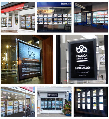 comprare Display di manifesto acrilico a LED Quadro di manifesto a LED Slim Crystal Advertising Light Box fabbricazione online