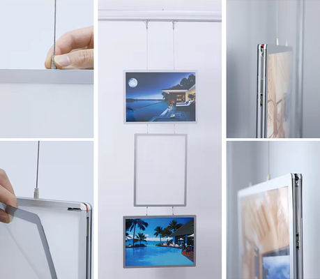comprare Aluminio Ultra Slim Crystal Light Box Snap Clip pubblicitario retroilluminato Cartellone Quadro Light Box fabbricazione online