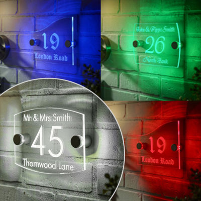 comprare Numero di casa segno LED segnaletica pubblicitaria segnaletica ufficio porta targa porta dell'hotel fabbricazione online