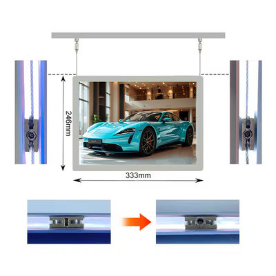 comprare Scatola luminosa A4 appesa Menu Immobiliare Display Slim LED Illuminato Scatola luminosa pubblicitaria fabbricazione online