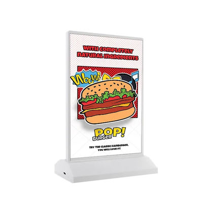 comprare Scatole luminose a doppio lato a LED per la pubblicità A4 per il menu del ristorante ricaricabile fabbricazione online