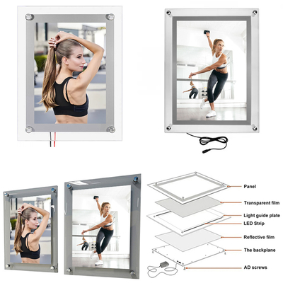 comprare BD-A4 Crystal LED Light Box per manifesti sostitutivi fabbricazione online