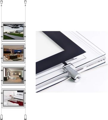 comprare A4 Landscape Crystal Light Box with Innovative Hidden Fixtures and Highest Brightness LED Backlit for Long Life No Maintenance fabbricazione online