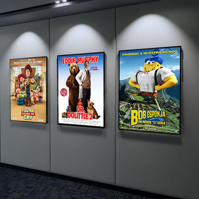 Cartellone cinematografico Light Box Cornice in alluminio Ultra sottile pubblicità Light Box commerciale