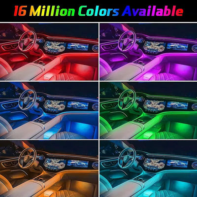 LED Chips Car Ambient Lights APP Controllo tastiera Illuminazione ambientale wireless