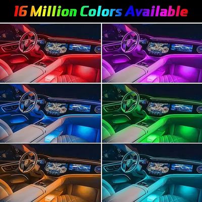 Feste notturne Illuminazione ambientale a LED Auto Quattro modalità Bluetooth Interior Car Ambient Lighting