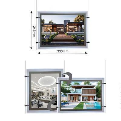 Display espositivo Ultra Slim A4 Light Box retroilluminato pannello acrilico Display Crystal Light Box con tensione di ingresso DC12V DC24V