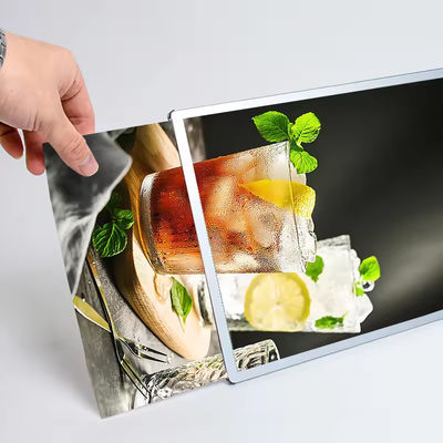 A4 Ultra Slim Aluminium Film Poster Light Box Glass Light Box pubblicitario