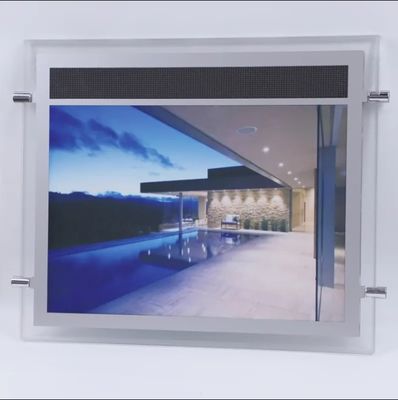 Cornice per foto in acrilico A3 A4, display LED, insegna luminosa, cartello immobiliare, display LED pubblicitario sospeso