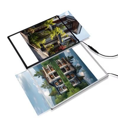 Cassonetti pubblicitari luminosi ultrasottili, lightbox a LED trasparenti, lightbox a LED in vetro