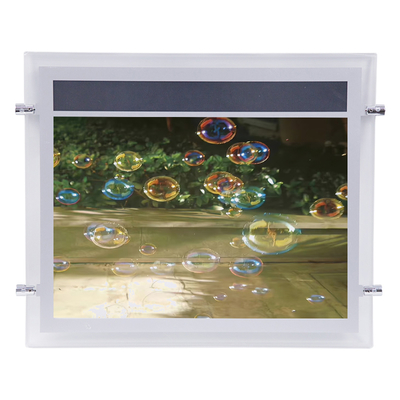 Casella luminosa a cristallo a lato singolo personalizzabile DC12V DC24V Striscia luminosa a LED