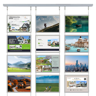 Pannello di visualizzazione del cartellone a LED a cristallo sospeso orizzontale 210 x 297 mm