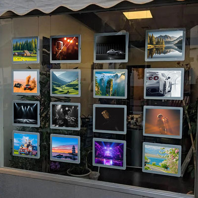 Casella luminosa pubblicitaria in cristallo di alluminio ad alta resistenza a doppia faccia impermeabile