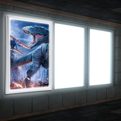 Cornice luminosa per poster cinematografici con retroilluminazione a LED, arte, immagine, insegna