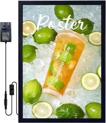 Cornice in alluminio resistente con cartellone per film a LED con design e sicurezza ultra sottili da 18 mm UL / cUL elencati per la pubblicità Light Box